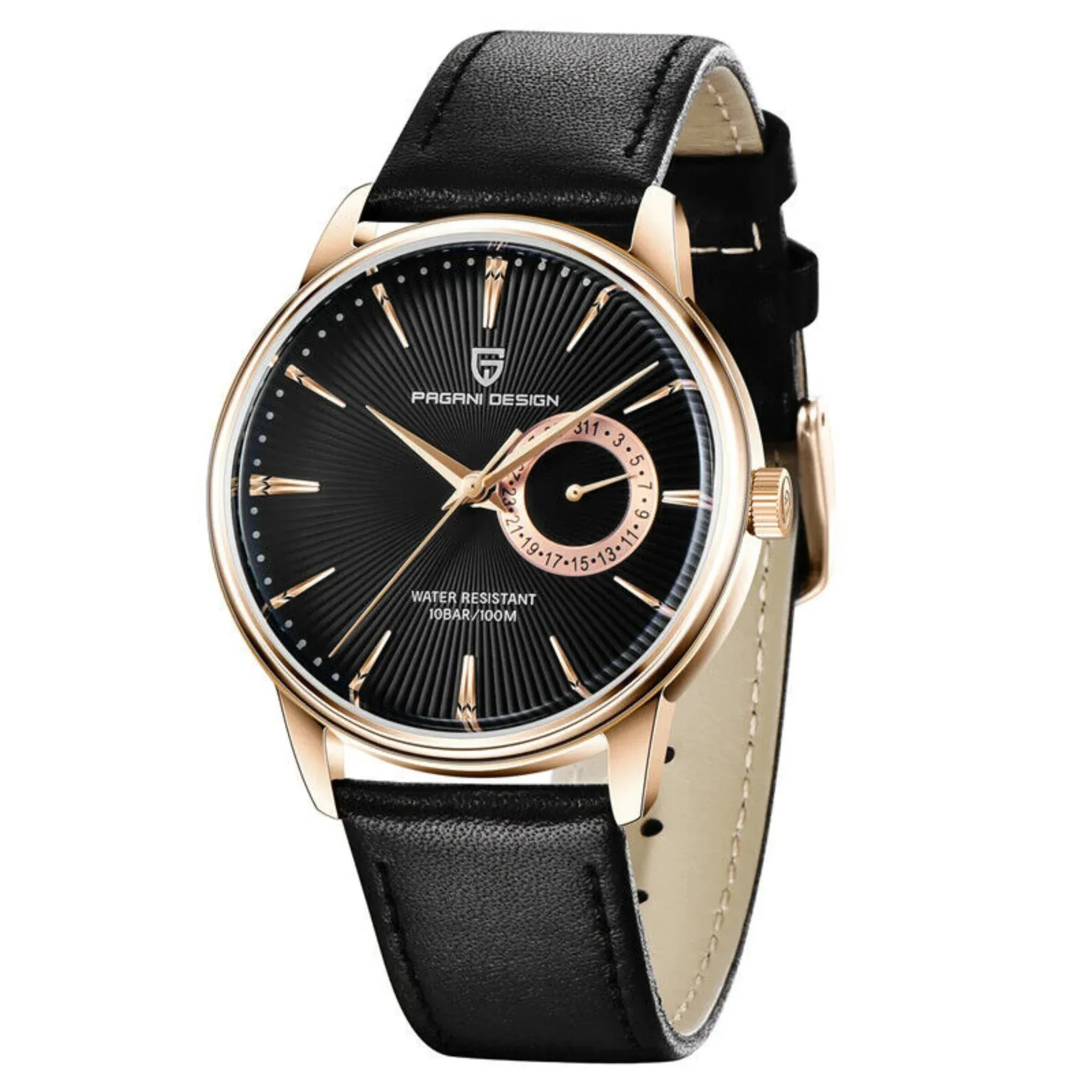 pagani-design-pd-1654-japan-quartz-men-business-pilot-watch-leather-band-rose-gold-4718661 PAGANI DESIGN PD 1654 RGBB - Image 1